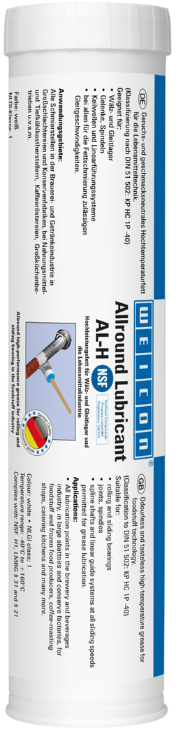 AL-H Grasa de Alto Rendimiento | Grasa para altas temperaturas apta para alimentos