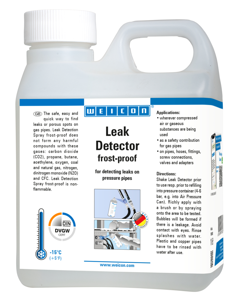 Spray Detector de Fugas «a prueba de heladas» | para localizar grietas en líneas de presión hasta -15 °C