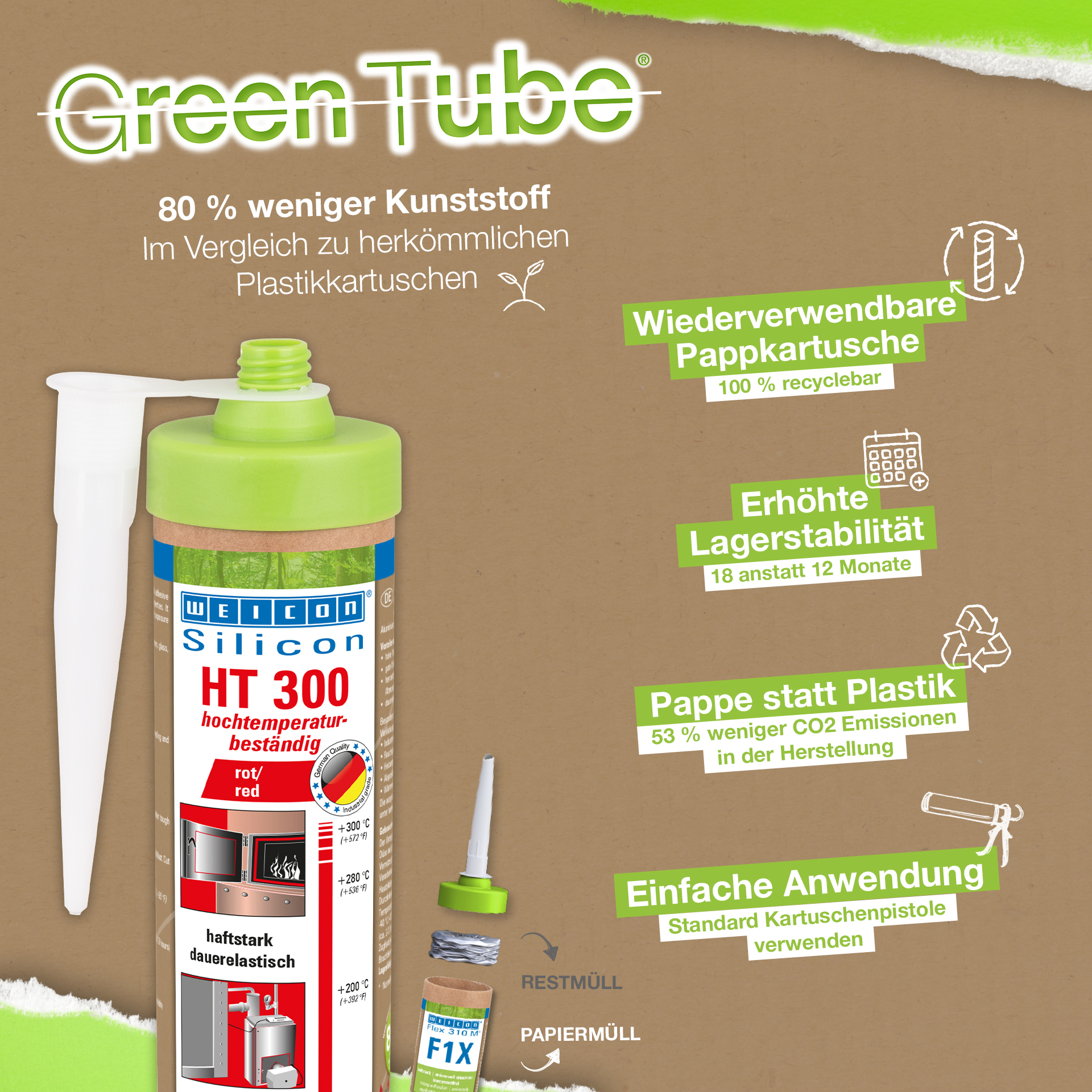 HT 300 | sellador resistente a altas temperaturas hasta 300°C