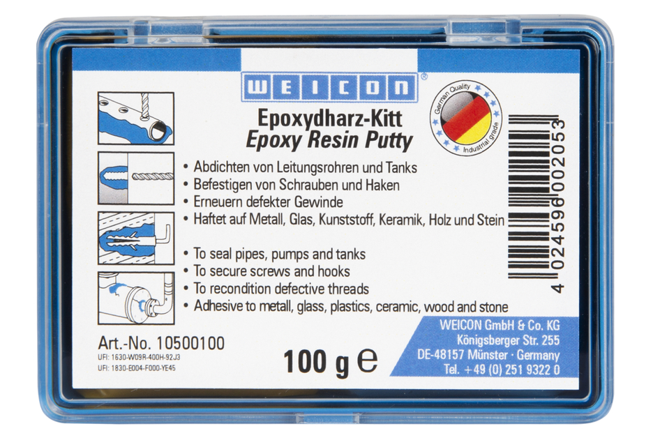 WEICON Masilla de Resina Epoxi | compuesto de reparación universal amasable WEICON Masilla de Resina Epoxi | compuesto de reparación universal amasable