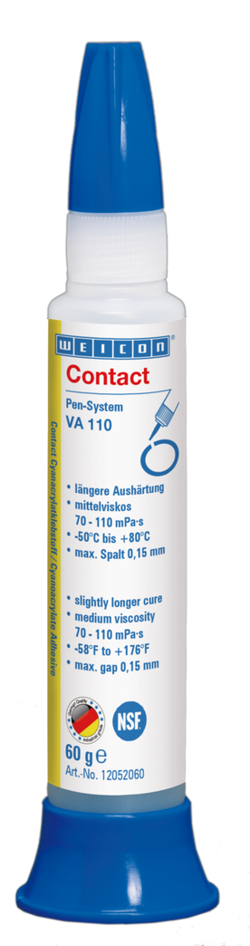 VA 110 Adhesivo de cianoacrilato | adhesivo instantáneo para el sector alimentario y de agua potable
